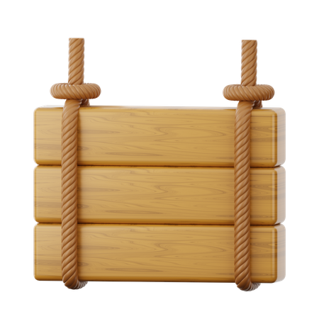 Tabla de madera colgante  3D Icon