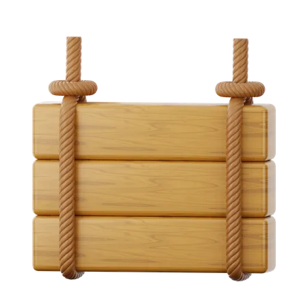 Tabla de madera colgante  3D Icon