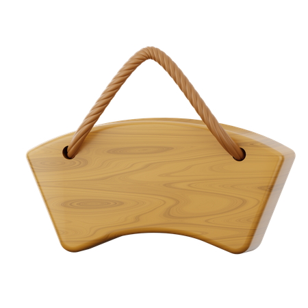 Tabla de madera colgante  3D Icon