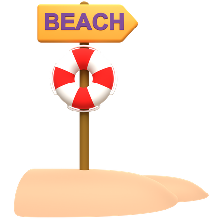 Tabla de playa  3D Illustration