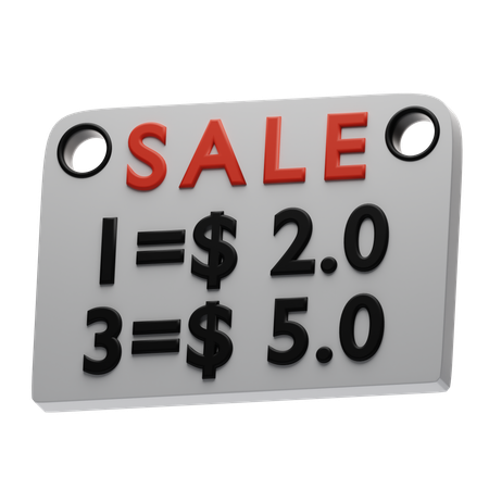 Tabla de precios  3D Icon