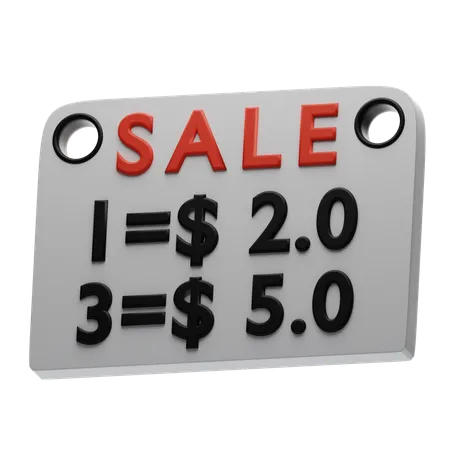 Tabla de precios  3D Icon