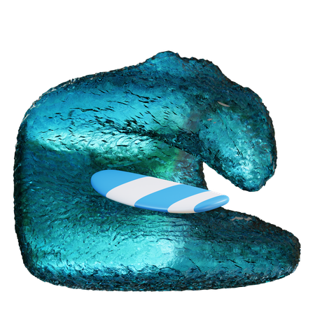 Tabla de surf  3D Icon