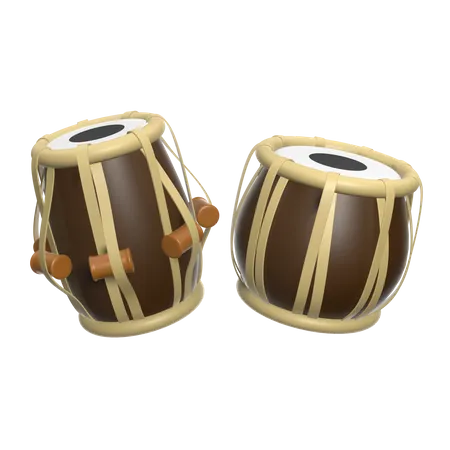 Tabla Drums 3 D Icon Pack Set For Banner And UX UI Design 3D Icon