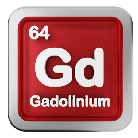 Tabla periódica del gadolinio  3D Icon