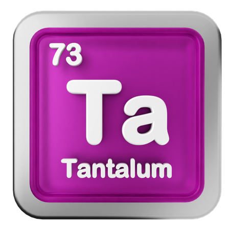 Tabla periódica del tantalio  3D Icon