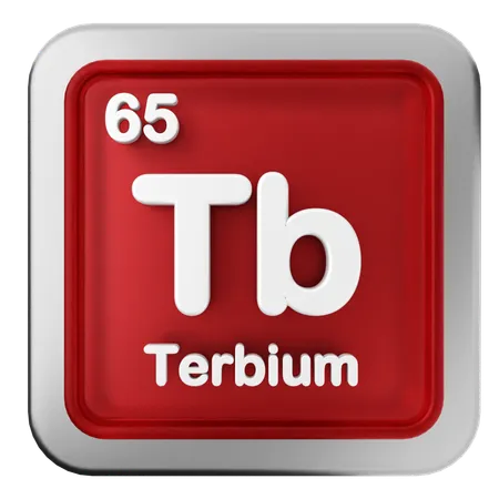 Tabla periódica del terbio  3D Icon