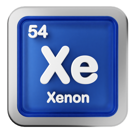 Tabla periódica del xenón  3D Icon