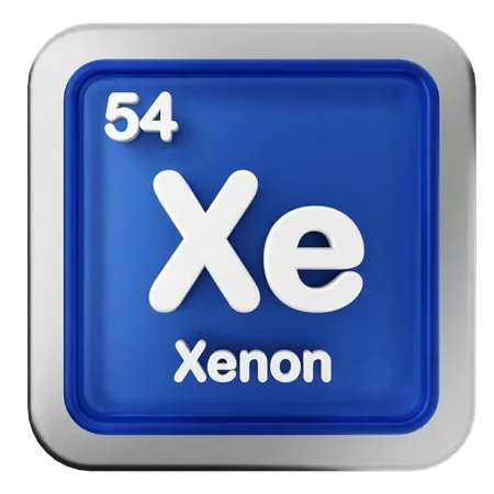 Tabla periódica del xenón  3D Icon