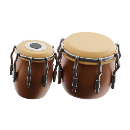 Tambours tablas traditionnels  3D Icon