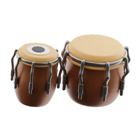 Tambours tablas traditionnels  3D Icon