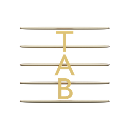 Music tablature  3D Icon