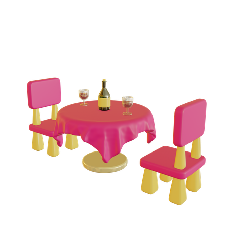 Table à dinner  3D Icon