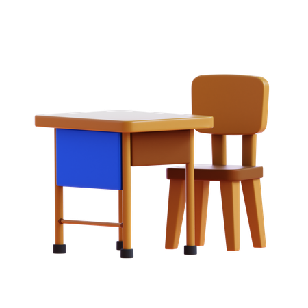 Table and chair  3D Icon