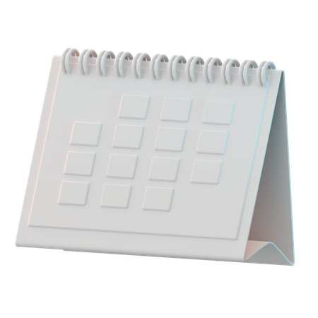 Table Calendar  3D Icon