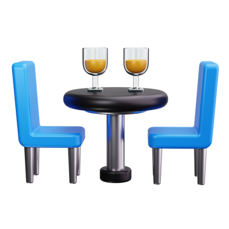 Table Chair  3D Icon