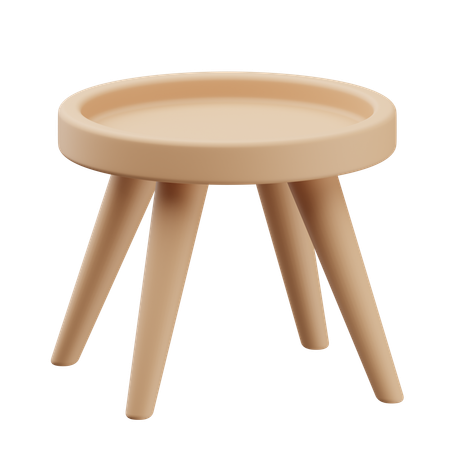Table d'appoint ronde  3D Icon