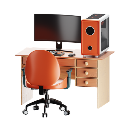 Table de bureau  3D Icon