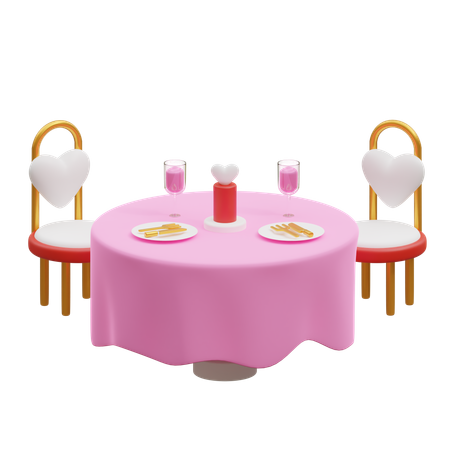 Table de mariage  3D Icon