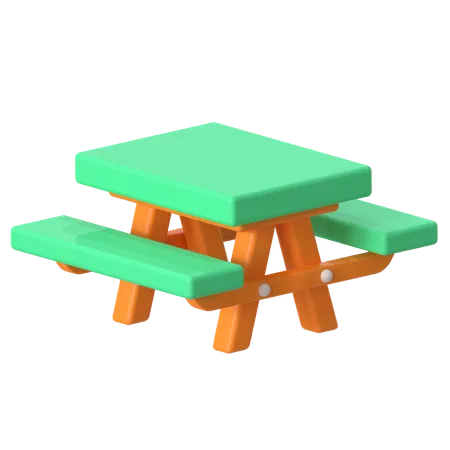 Table de pique-nique  3D Icon