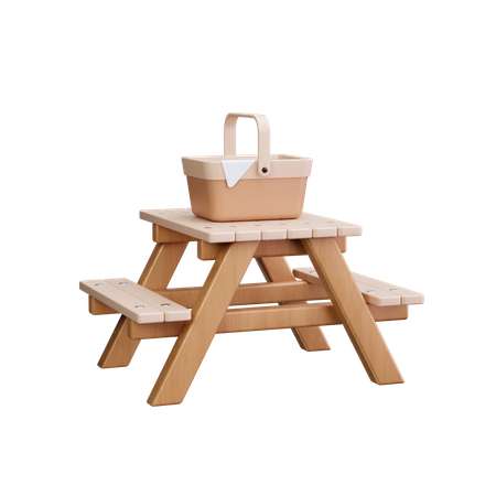 Table de pique-nique  3D Icon