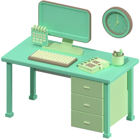 Table de travail  3D Icon