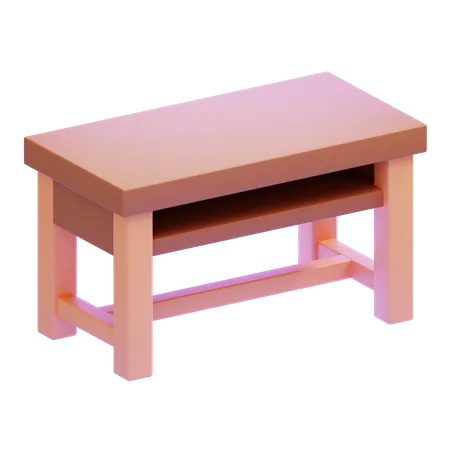 Table en bois  3D Icon