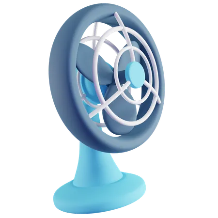 Fan 3 D Icon With Blue Color 3D Icon