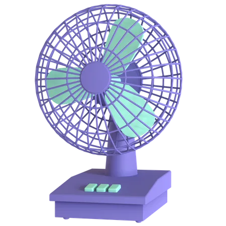 Table Fan  3D Illustration