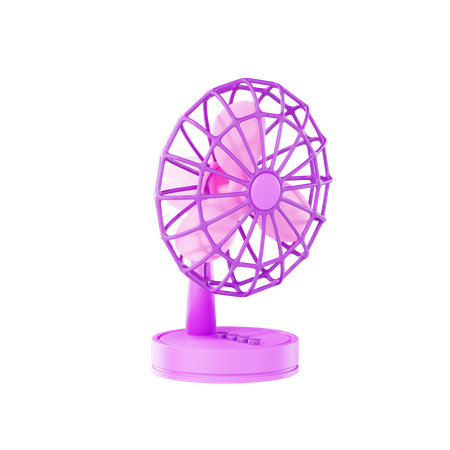 Table Fan 3D Illustration