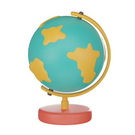 Table Globe 3 D Illustration 3D Icon