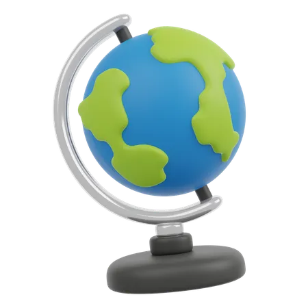 School Table Globe 3 D Render Icon 3D Icon