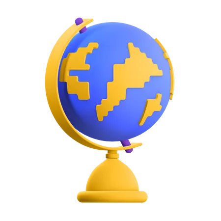 Table Globe  3D Illustration