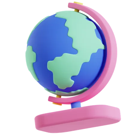 Table Globe  3D Illustration