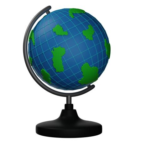 Table Globe  3D Illustration