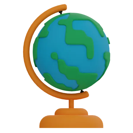 Table Globe  3D Illustration