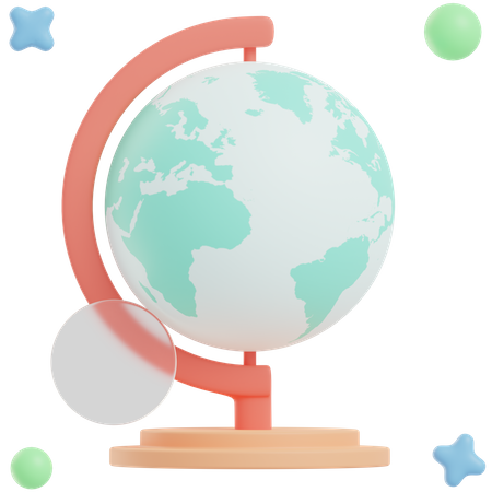 Table Globe  3D Illustration