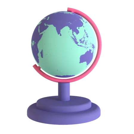 Table Globe  3D Illustration