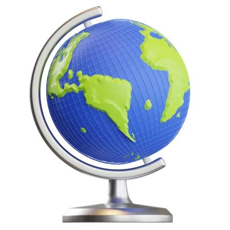 Table Globe  3D Illustration