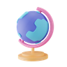 graphics of desk globe