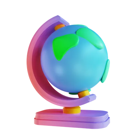 Table Globe 3D Illustration