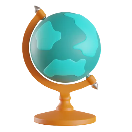 Globes Are Usually Found In Classrooms Or Libraries 3D Icon