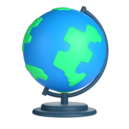 3 D Globe For School And Education Concept Object On A Transparent Background 3D Icon