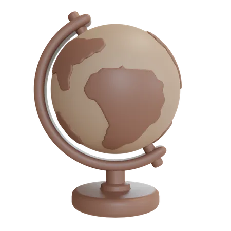 Globe 3 D Illustration Education With Transparent Background 3D Icon