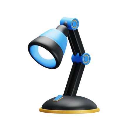 Desk Lamp With Blue And Black Color Learning On Table With Lamp Desk Lamp 3 D Illustration Happy Teachers Day 3D Icon
