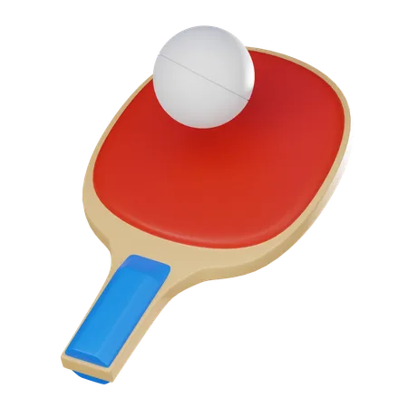 Table Tennis A Paddle And Ball It Captures The Essence Of Competitive Play Perfect For Sports Enthusiasts And Recreational Activities 3 D Render Illustration 3D Icon