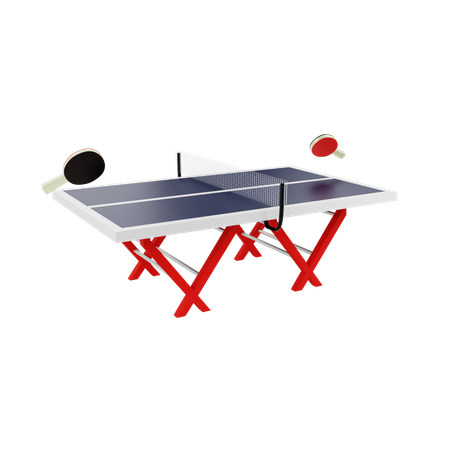 Table tennis  3D Illustration