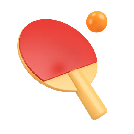 3 D Table Tennis Ping Pong Bat Sport And Game Competition Concept Minimal School Icon Isolated On Background Icon Symbol Clipping Path 3 D Render Illustration 3D Icon