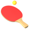 table tennis bat emoji 3d