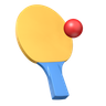 table tennis equipment emoji 3d